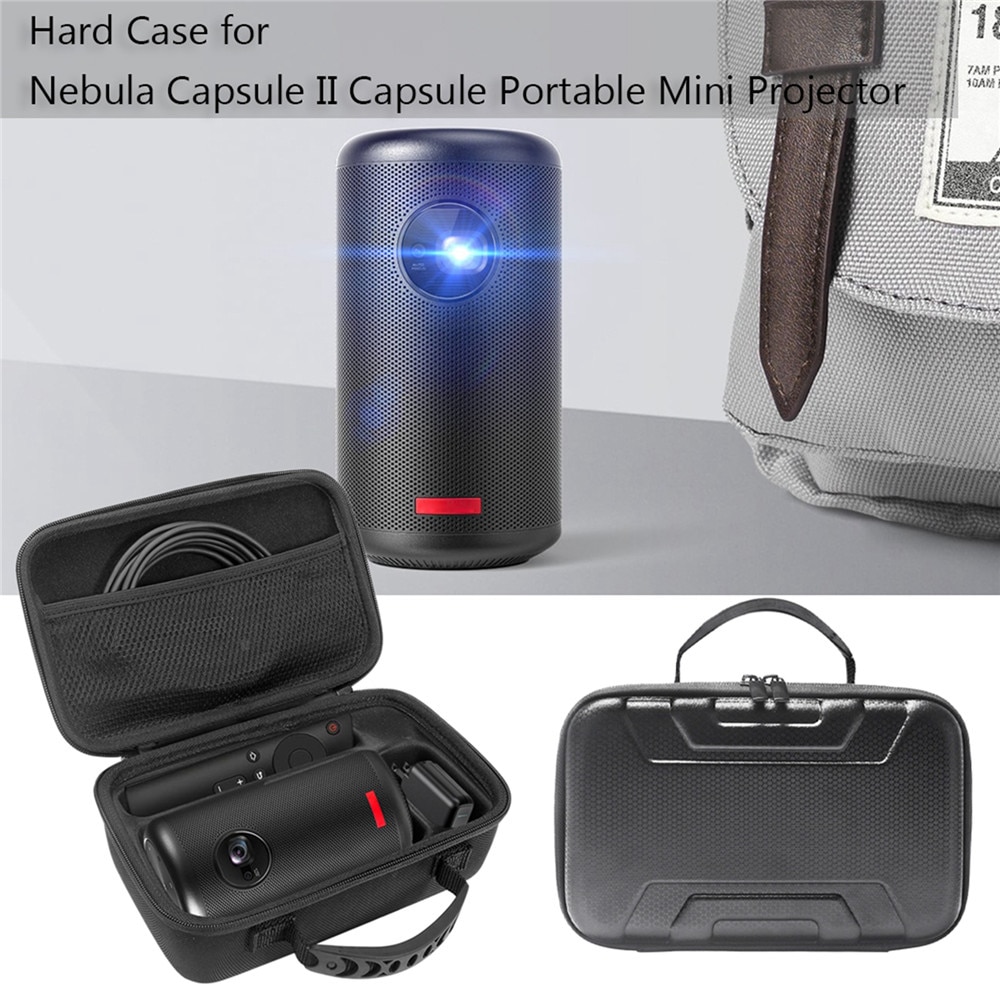 Opbevaringspose til nebula capsule ii smart mini projektor bærbar beskyttende hård bæretaske stødsikker taske håndtaskepose