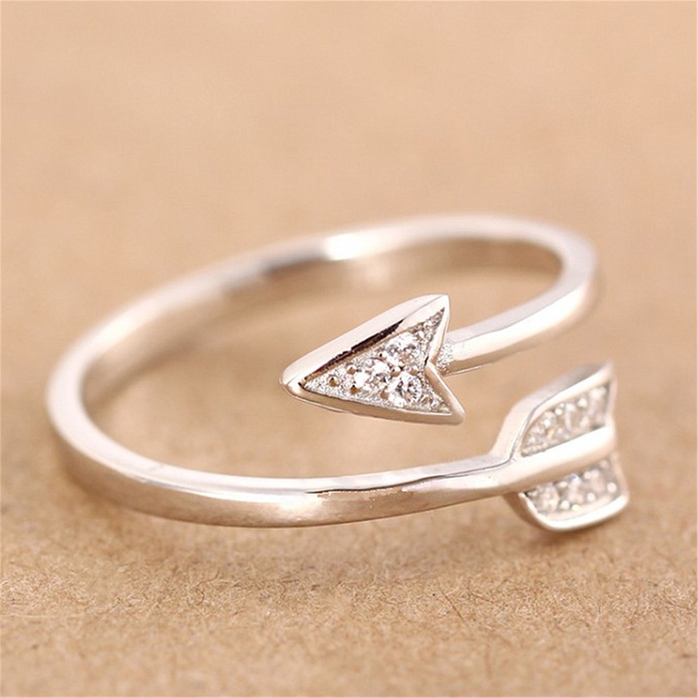 Party Jewelry Comfortable Fabala Woman/ Man Arrow Couple Ring Adjustable Ring Woman Engagement Plated Finger Rings