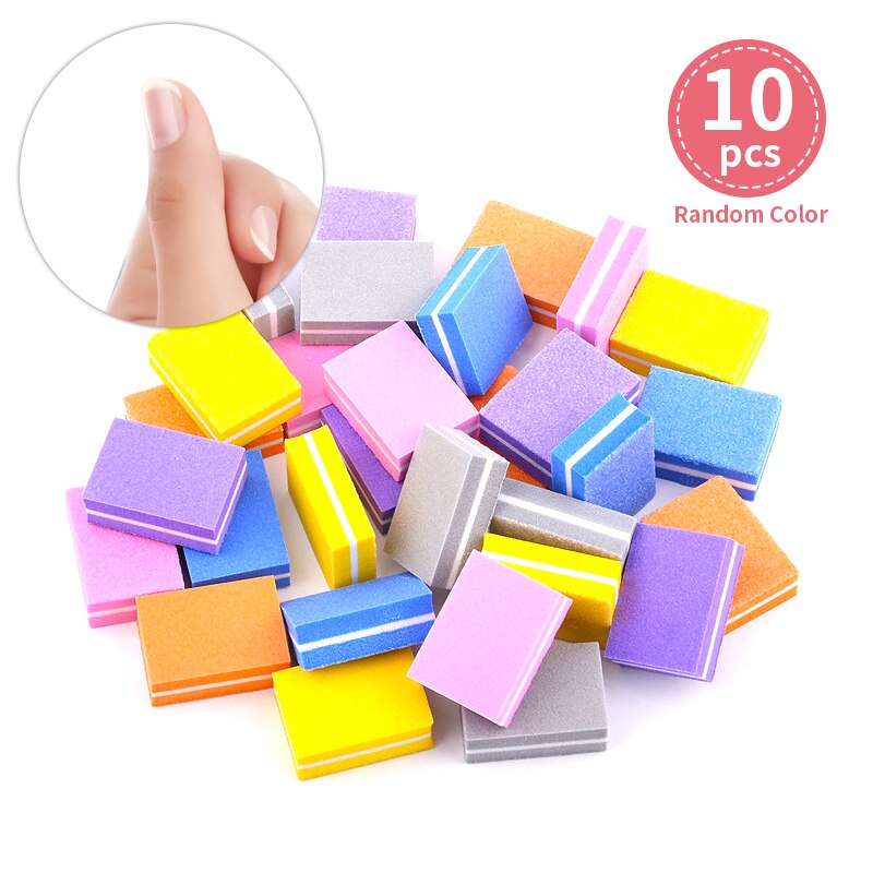 Nail File Nail Buffer 100/180 Sandpaper Nails Sanding Blocks Grinding Polishing Pedicure Manicure Care Nail Tools: M359 10pcs