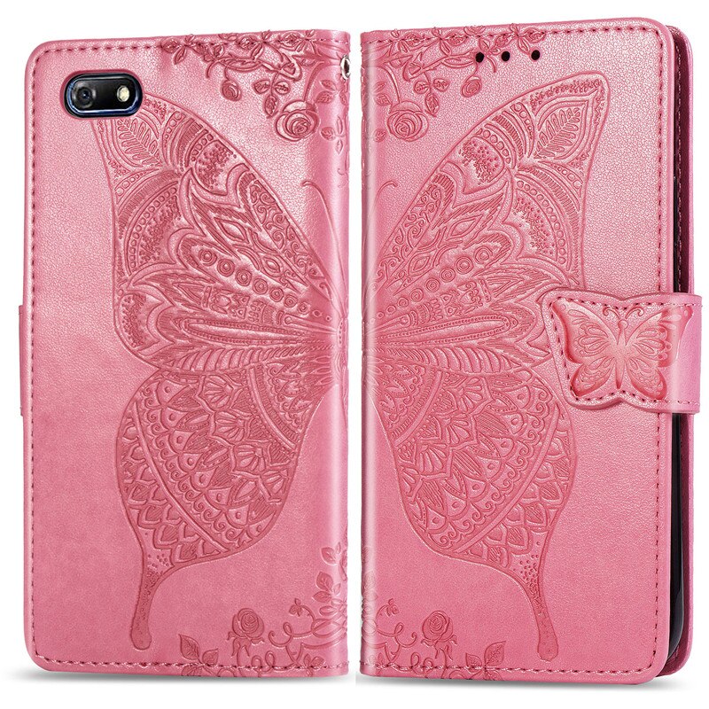 Huawei Y5 Lite Case Flip Wallet Leather Case For Huawei Y5 Lite Y5Lite Y 5 Lite DRA-LX5 Phone Case Coque Cover: Pink