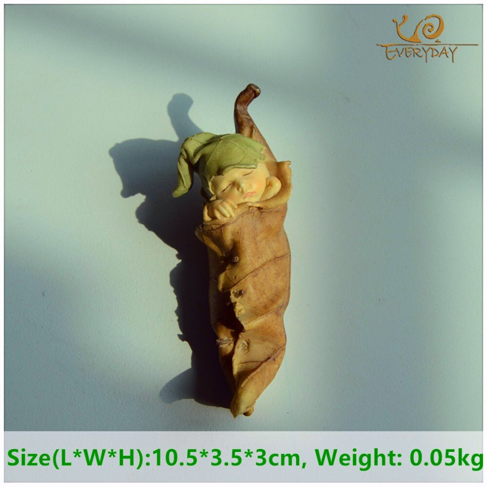 Hverdagssamling engel figur miniatyr fe hage ornament blad baby juletre dekorasjon for hjemme jul: Z7745a