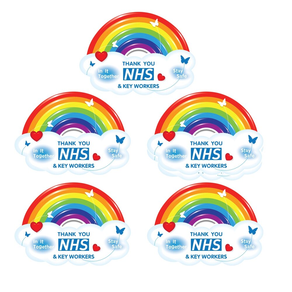 Thank You NHS Rainbow Sticker For Laptop Car Decoration Stickers