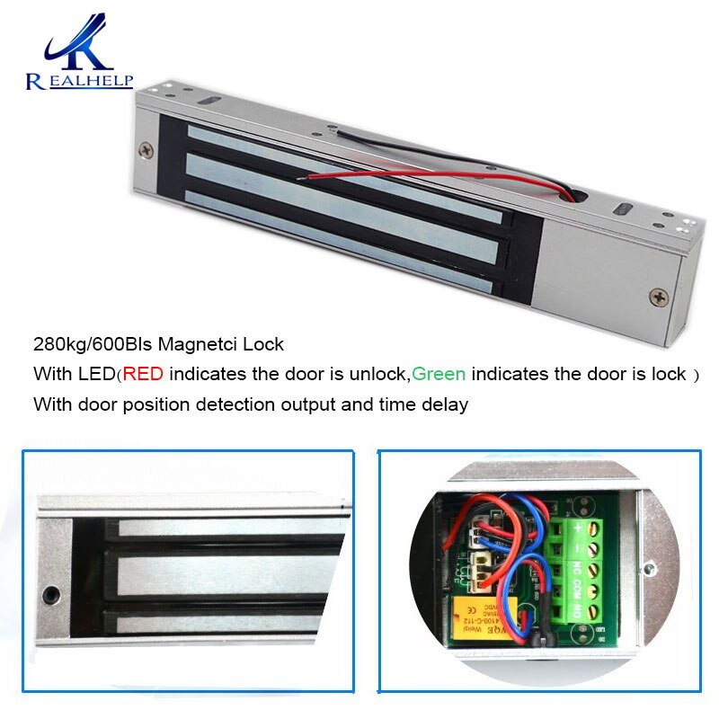 280KG/600Bls Magnetic Lock NC for RFID Door Access Control System glass door Electric Control Lock