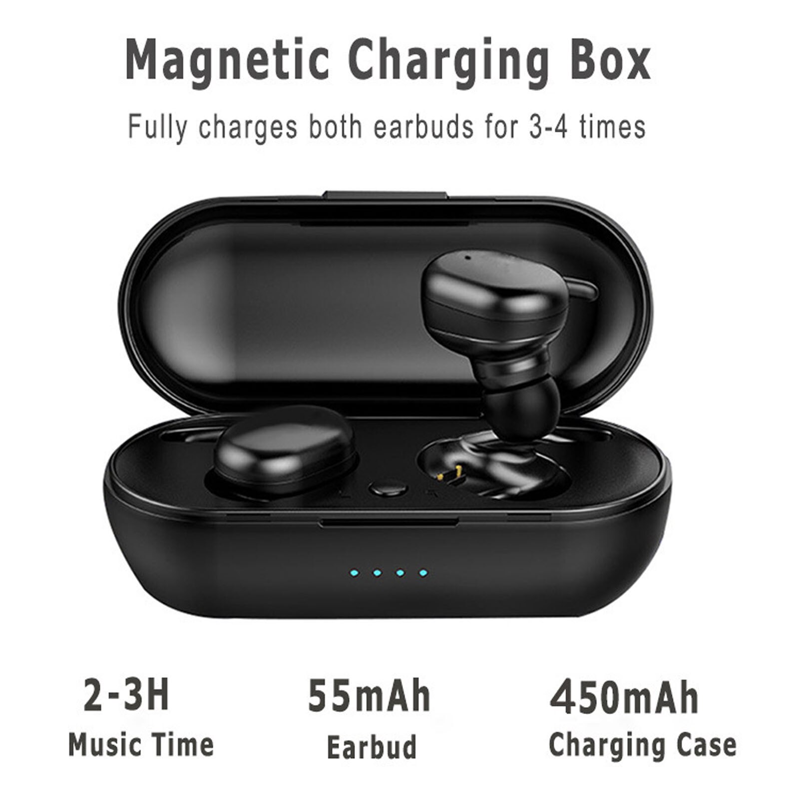 Bluetooth 5.0 Earbuds True Wireless Headset Deep Bass Twins Earphone Charging Box Noise Cancelling Sports Earbud Headphone