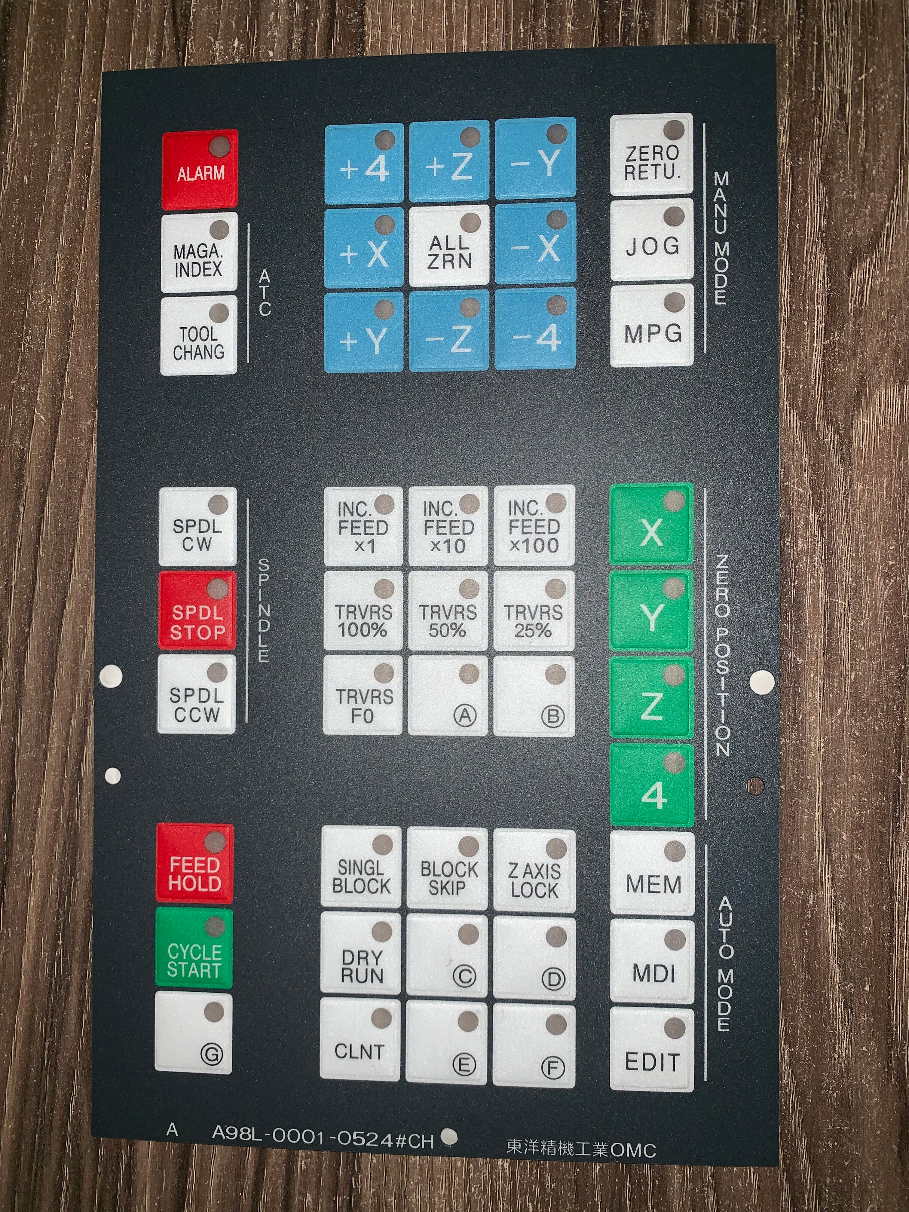 FANUC-machine à outils | Pour FANUC centre d'usinage, panneau de fonctionnement, clé, membrane # CH