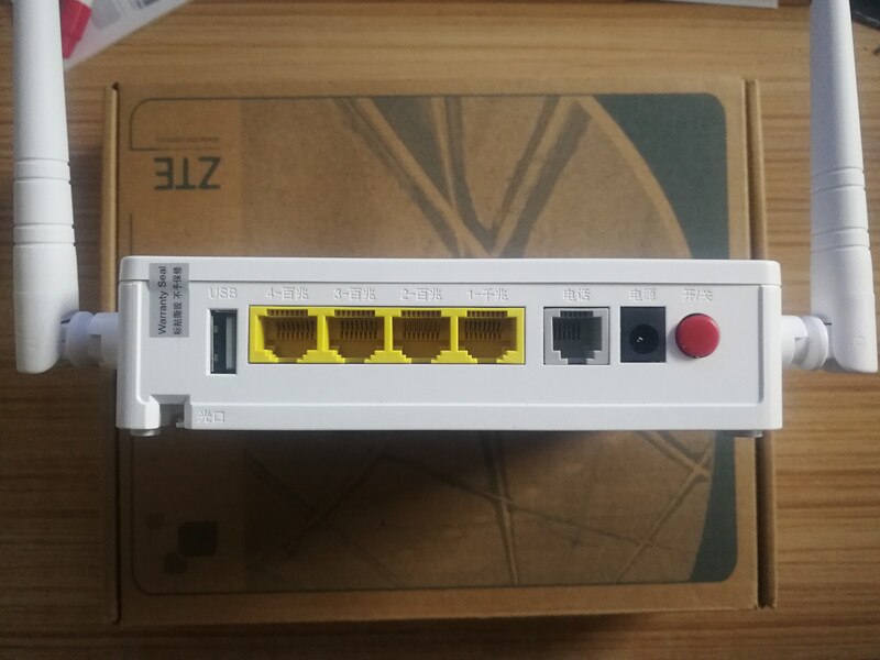Original zte  f663 nv 3a gpon 1ge+ 3fe+ 1 potter+wifi onu til engelsk firmware 2 antenner gpon router