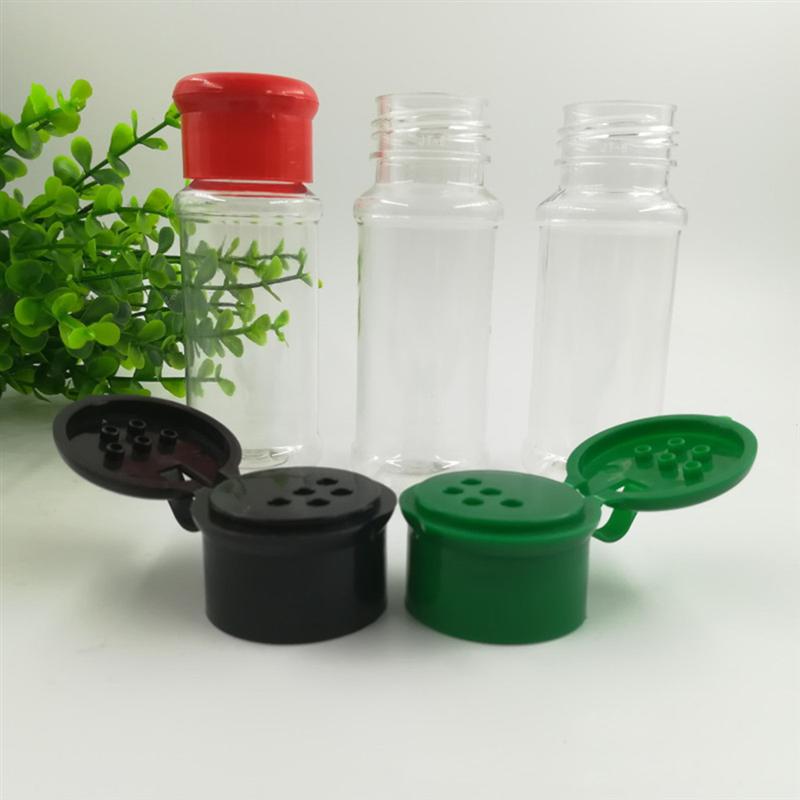 Pot à épices en plastique 24/12 pièces | Bouteilles d'assaisonnement de cuisine maison, échalotes à poivre, Pot à sel, bidon de Cruet pour Barbecue noir A35