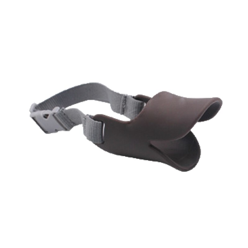 Silicone Dog Muzzle Cute Duck Muzzle Mask For Dogs Anti Bite Stop Barking Small Large Dog Mouth Muzzles Pet Dog Accessories: Chocolate / S