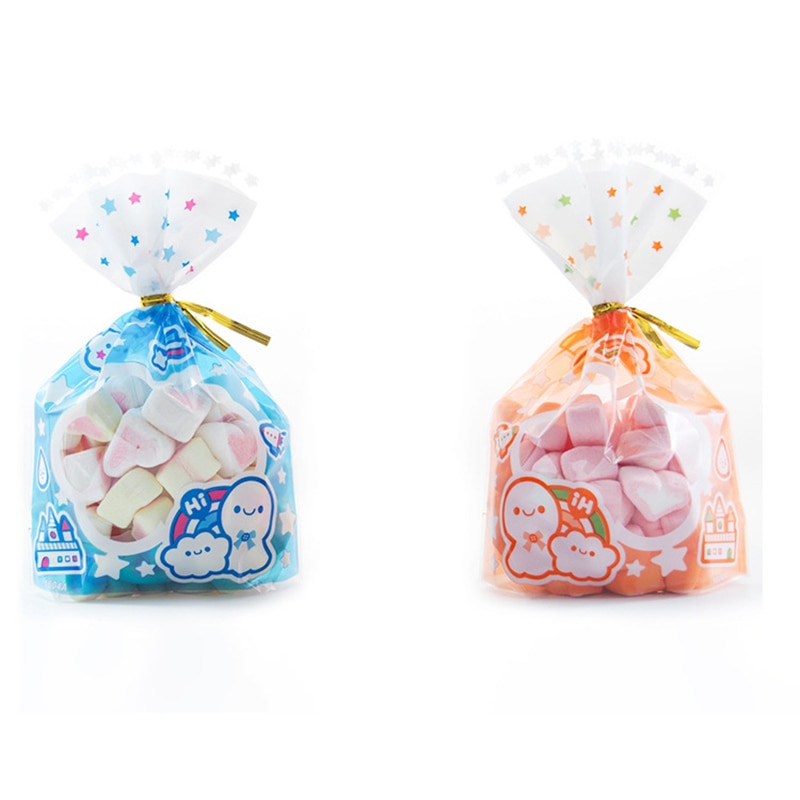 Sachet en plastique pour emballer des de mariage,emballage de couleur rose, fête de noël, biscuits, gâteaux, cookies, bonbons, motif amour, 50 pièces, 13x9cm