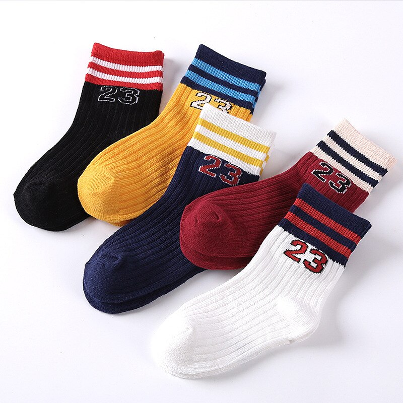 5 Pair Animals Sock Cotton Baby Socks Autumn Winter Children's Student Anti-skid Socks Boys and Girls Multi-color Cartoon: 03 / 8-12T
