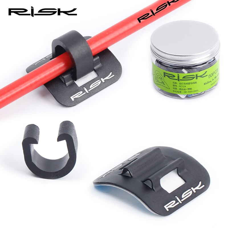 RISK Alloy 3M Stick on Cable Guide Tube/line Guide Adapter For Bike Shifter Brake Housing C Buckle Guides 3M adhesive attached