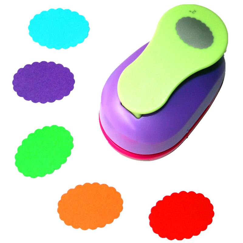 large 2'' 4.8cm oval paper puncher scrapbooking punches craft perfurador diy puncher paper circle cutter3178B: Green