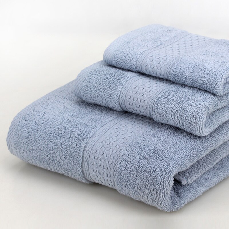 3 Pack Towel Set 100% Cotton 70x140cm Bath Towel and 2 Face Hand Towel Super Soft Absorbent Terry Washcloth For Adults: 7