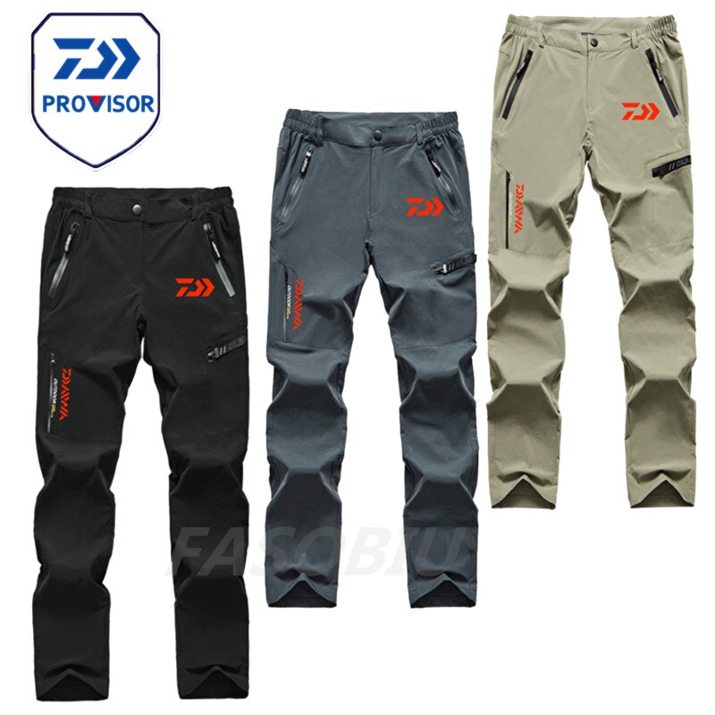 Daiwa Summer Thin Section Outdoor Quick-drying Fishing Pants Men's Trousers Sports Pants Hiking Pants Elastic Casual Pants