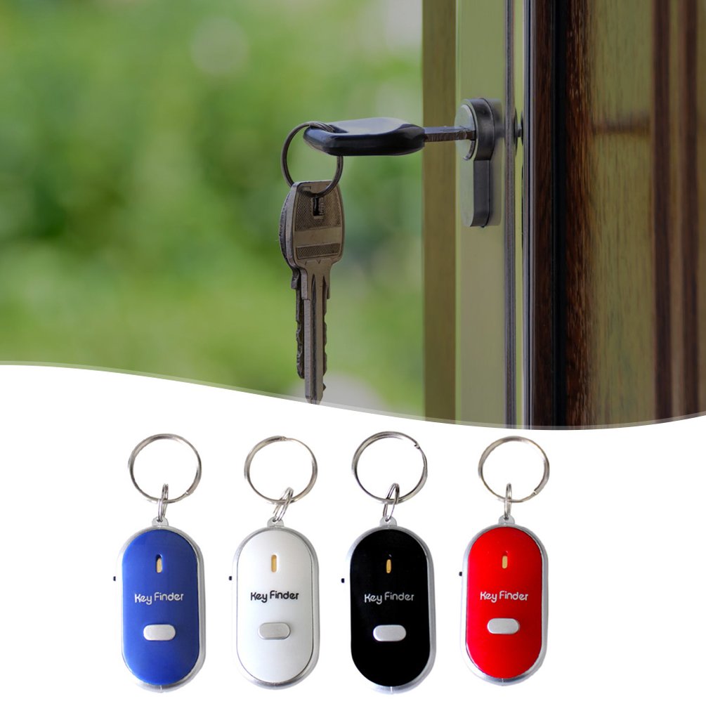 Smart Key Finder Anti-Lost Wireless Whistle Sensors Keychain Tracker LED With Whistle Claps Anti Lost Tag Child Bag Pet Locator