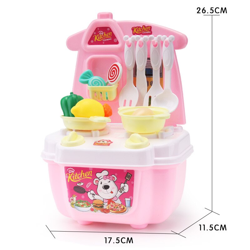 freundlicher Küche Spielzeug Spielen Haus Modell Küche Kochen Koch Licht Enthalten Licht Klang Mädchen'S und JUNGEN: klein Nummer Küche rot  Elektrizität Anbieter Kasten  