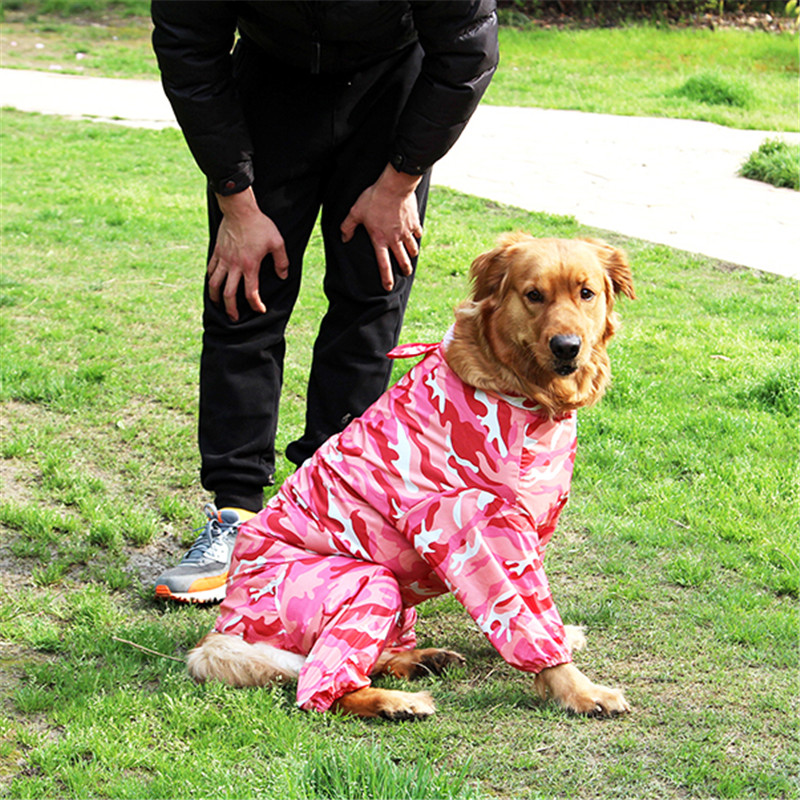 Rood Groen Camouflage Grote Hond Regenjas Waterdichte Regen Jassen Jas Kleding Apparel Labrador Golden Retreiver Samojeed