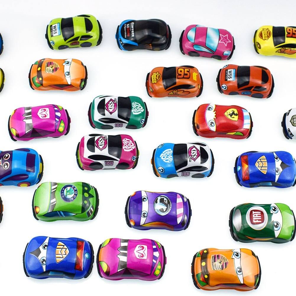 10pc Pull Back Mini vehicle Cartoon Car Kids Birthday Party Toys for Boys Funny Baby Kids Educational model Plastic toy