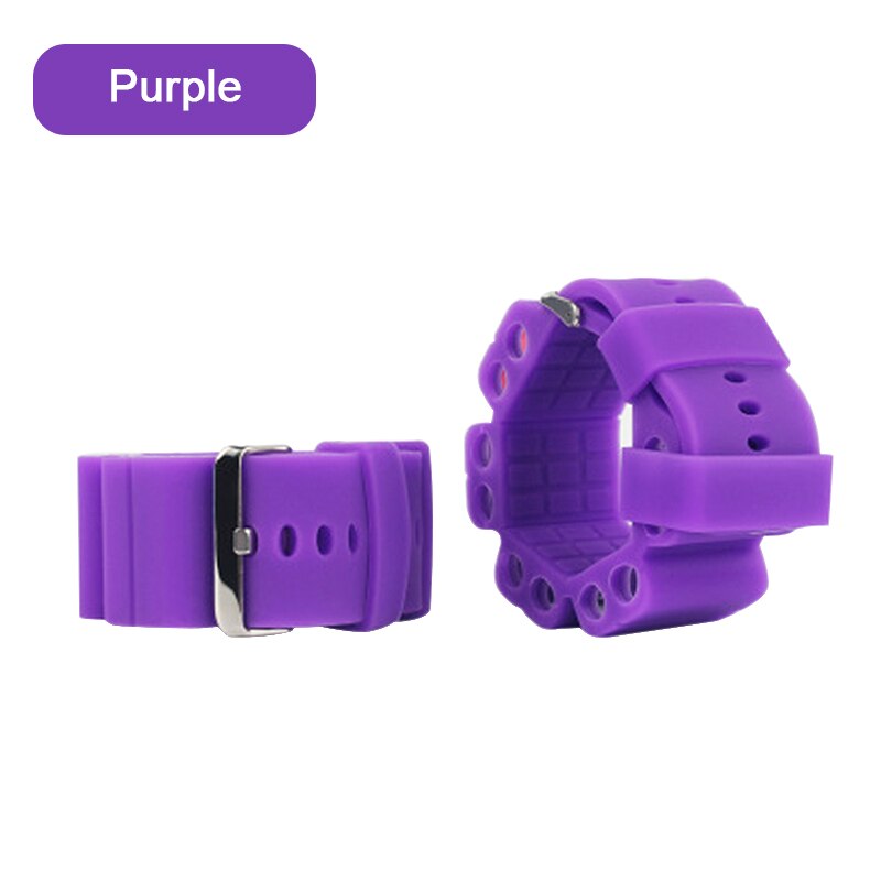 1 paar 500g Silikon Yoga Pilates Gewichteten Armbinde ÜSpund Sport Armbinde Handgelenk Gurt Sand Tasche Fitness Ausbildung Ausrügestochen: LILA