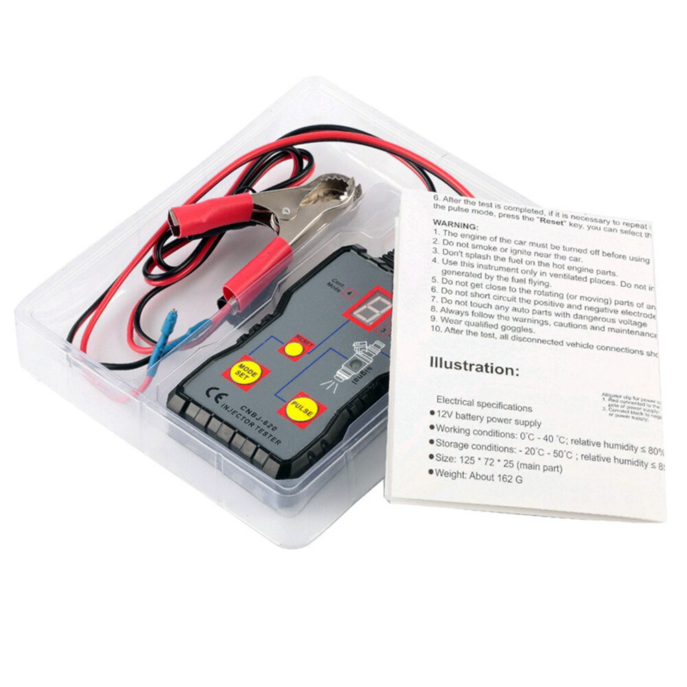 Fuel Injector Tester 12V 4 Pulse Modes Handheld Car Vehicle Fuel Pressure System Diagnostic Scan Testing Tool