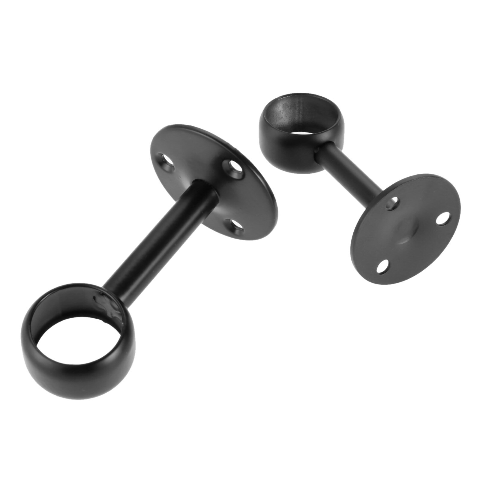 2Pcs Flange Rod Holders Curtain Rod Ceiling-Mount Bracket Stainless Steel Flange Rod Holder Closet Pole End Supports Socket