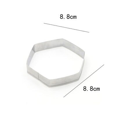 1pc Baking Mold Baking Tool Cake Mold Hexagon Cutter Stainless Steel Cookie Cutters Biscuit DIY Mold Kitchen Accessory