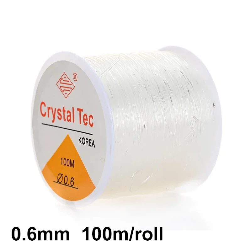 Cordón de hilo elástico transparente de 500/100m, línea elástica de cristal para fabricación de joyería Diy, pulsera, collar, accesorios con cuentas: Cáñamo / 2,0 mm