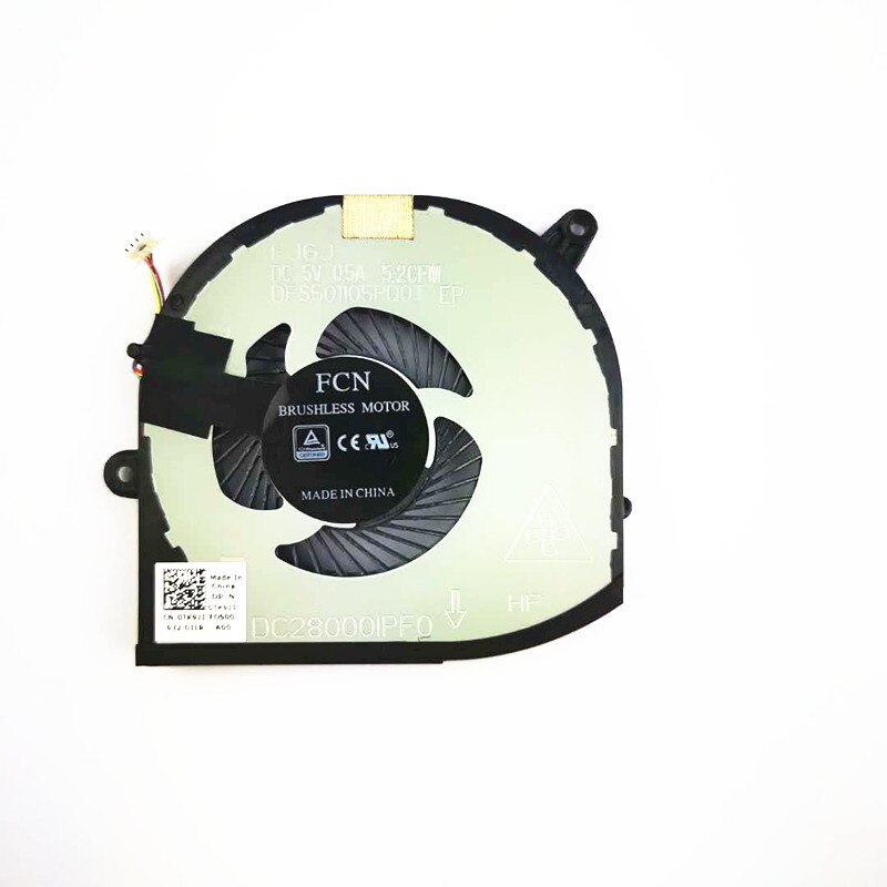 Originele cpu gpu koelventilator voor dell xps 15 9570 precision 5530 m5530 ventilatorkoeler 08 yy 9 tk9 j 1 dc 5v 0.5a mv340 0 mv 340: Gpu-ventilator