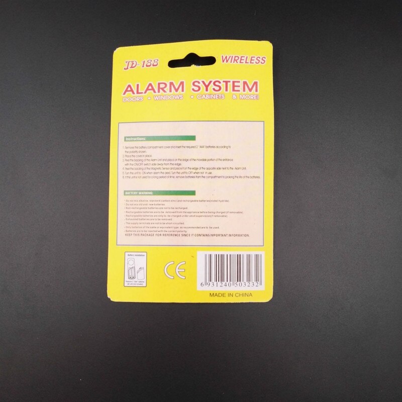 Longer Door Window Wireless Burglar Alarm System Safety Security Device Home