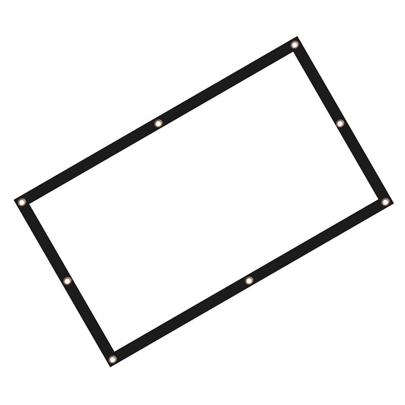 Pantalla de proyector portátil plegable, 72 pulgadas, 16:9, proyección de películas