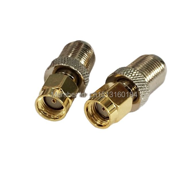 1Pc F Vrouwelijke Jack Naar RP-SMA Male Plug Rf Coax Adapter Modem Converter Rechte Vernikkelde