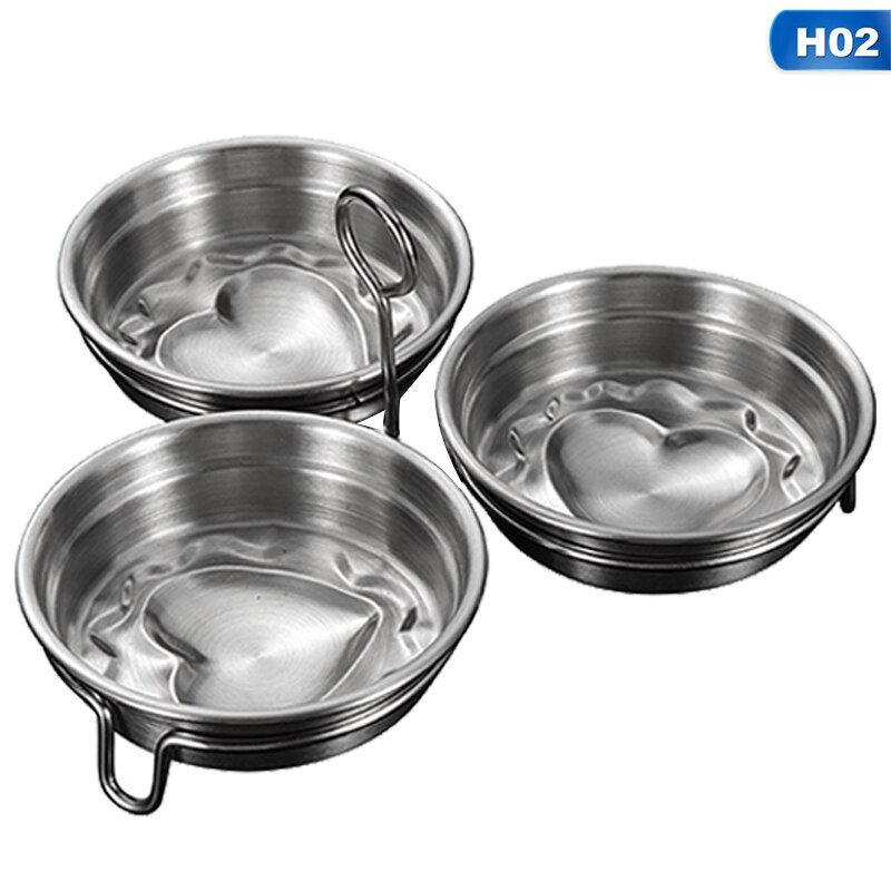 Escalfadores de huevos antiadherentes de acero inoxidable, utensilios de cocina escalfados, utensilios de cocina para tortitas, 1 ud.: H02