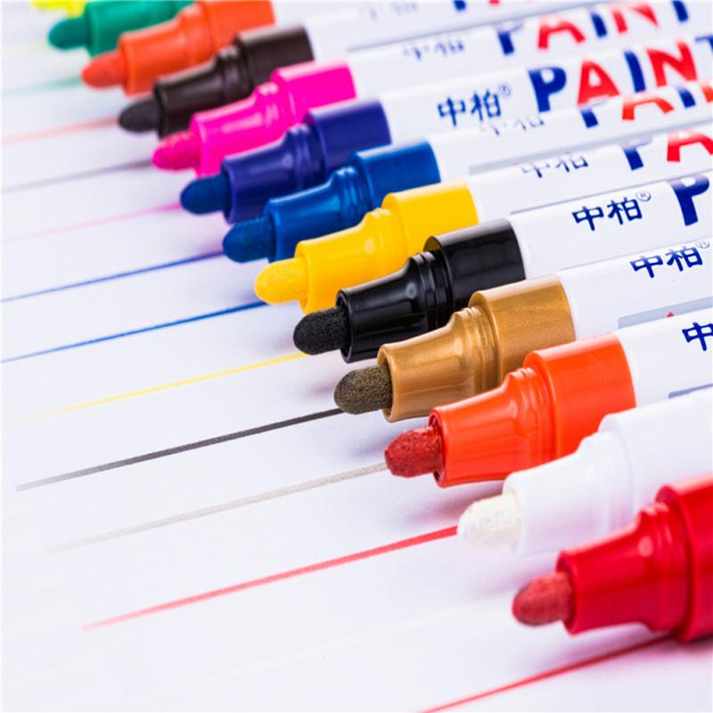 DIY Album Black Card Metal Pen Touch Up Pen Tire Pen Lacquer Oil Pen Auto Rubber Tyre Tread Metal Permanent Paint Marker