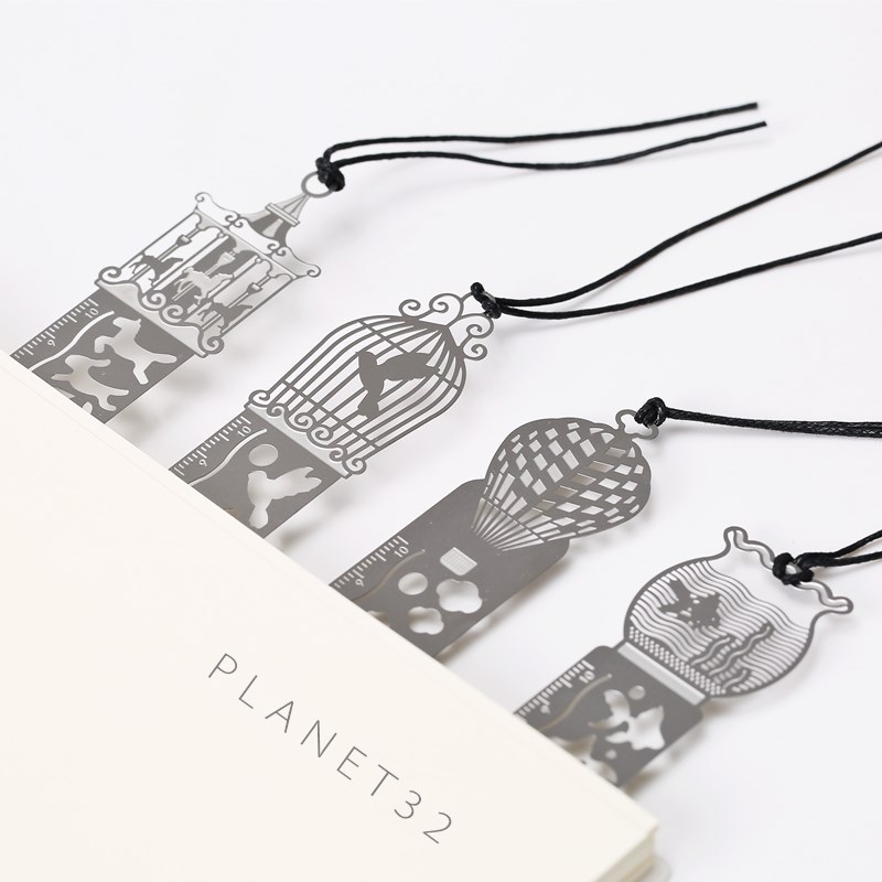 Leuke Kawaii Creatieve Paard Birdcage Holle Metalen Bladwijzer Heerser Voor Kinderen Student Schoolbenodigdheden 1Pcs