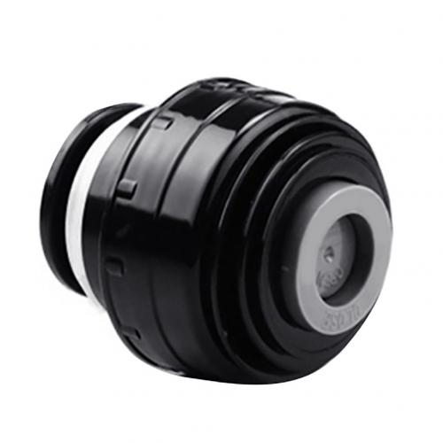 Termos de acero inoxidable, tapa de frasco de vacío, taza de viaje al aire libre, cubierta de termo de 5,2 cm, salida de taza, tapa de frasco de bala: Black  Grey