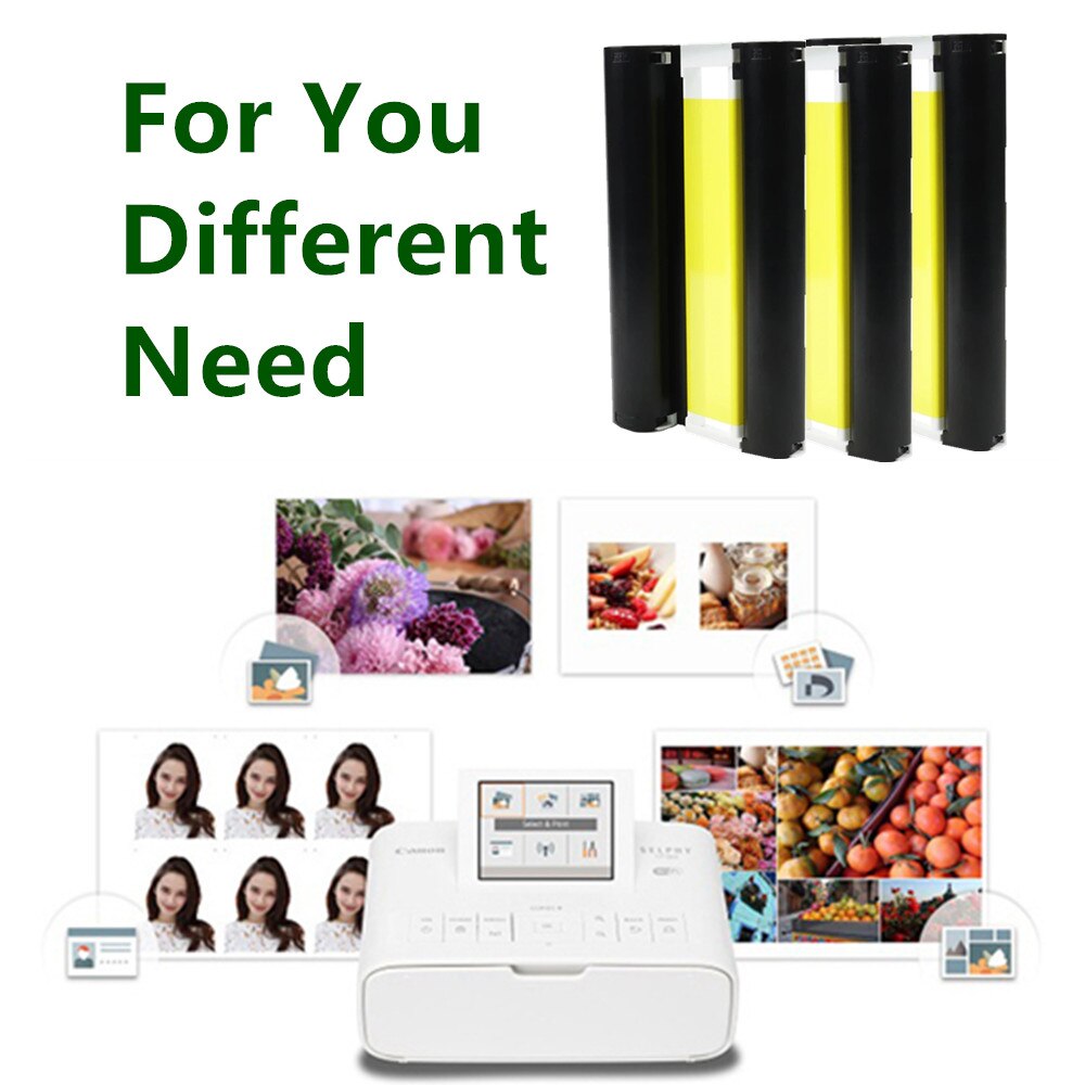KP 36IN Ink Cartridge selphy cp1200 papel for Canon Selphy Photo Printer CP1200 CP1300 CP910 CP900 Color Ink Paper Printing