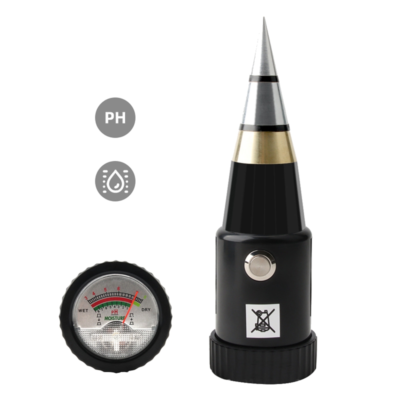 Handheld Soil Moisture PH Meter Acidity Humidity Tester Metal Sensor Probe No Battery Hygrometer Planting Garden Tool
