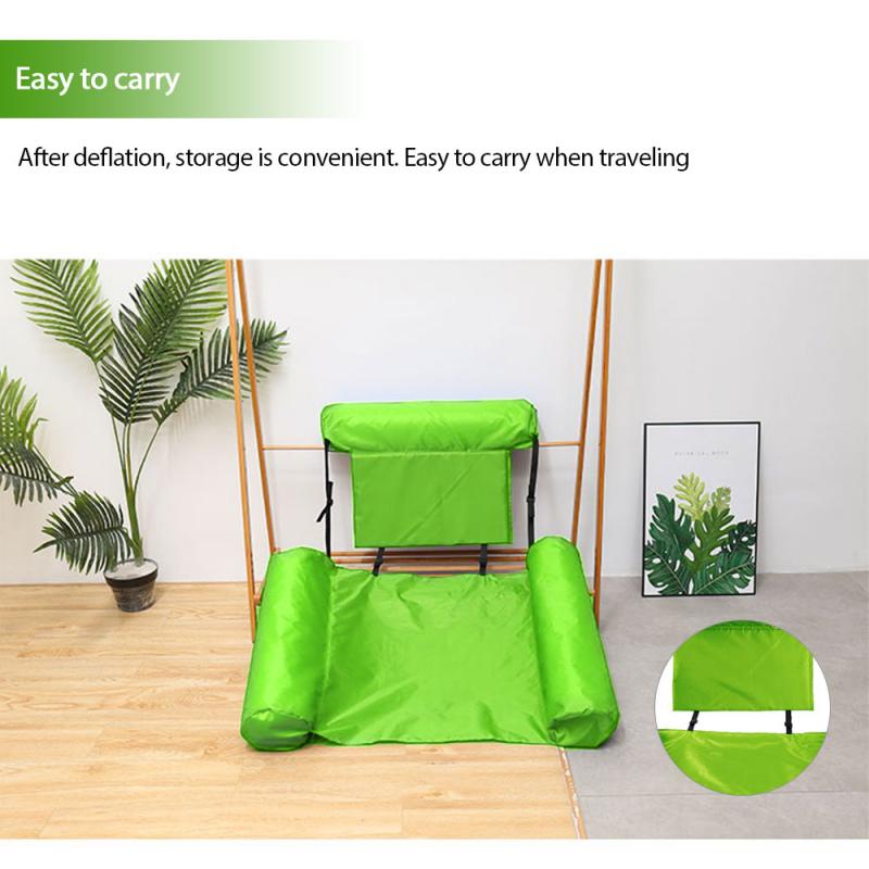 Water Inflatable Recliner Floating Bed Hammock Foldable Dual-purpose Backrest Floating Row Recliner