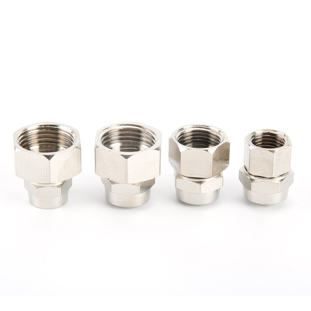 Pneumatische twist fit 4/6/8/10/12mm od slang  x 1/8 " 1/4 " 3/8 " 1/2 " binnendraad koper nikkel plating luchtslang snelkoppeling