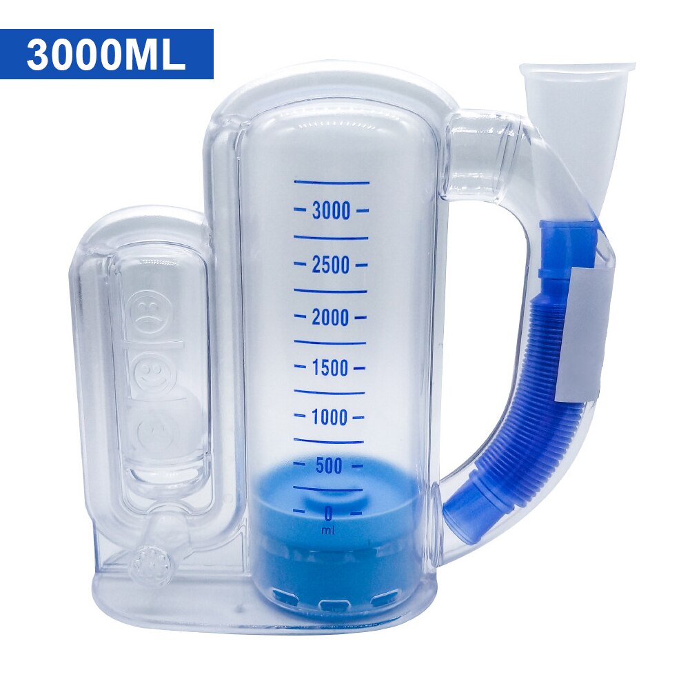 3000/5000ml Breathing Trainer Lung Volumetric Exerciser Breathing Exercise Device Spirometer Rehabilitation Trainer: 3000ml