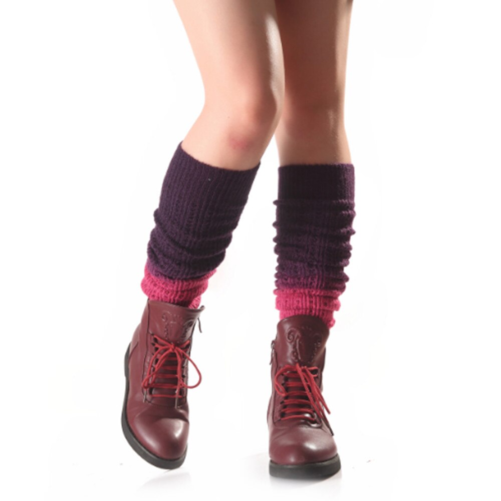 Ladies Winter Cashmere Knitted Leg Warmers Boot Cuffs Trim Toppers Gradient colour Leg Warmers ST024