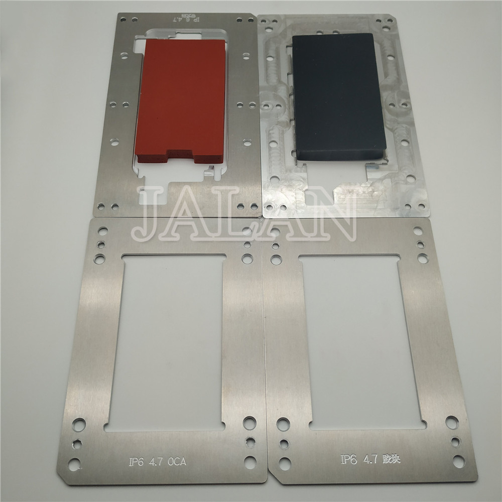 Ymj lamineringsform telefon 6 digitizer display skärm glas med ram oca laminering