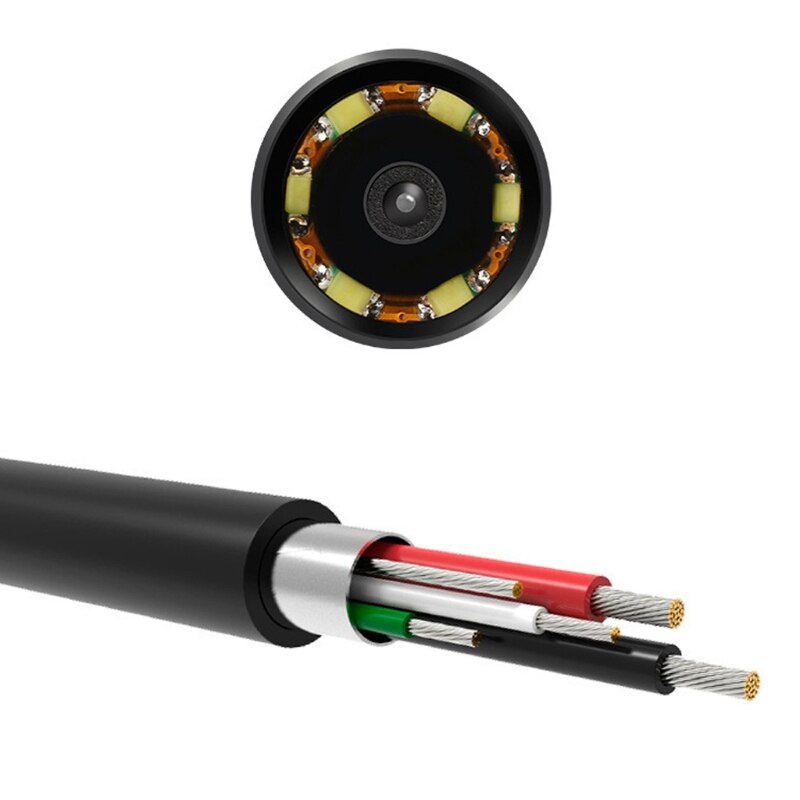 3 in 1 øreendoskop øre rengøringsværktøj visuel øre ske multifunktionelt ørepluk 5.5mm mini kamera