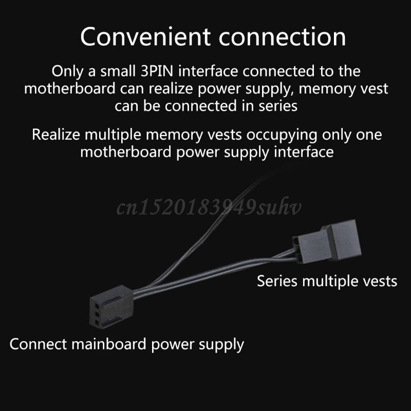 Muisti-ram rgb -jäähdytin jäähdytyselementti jäähdytysliivi diy-pc-pelille mod ddr ddr 3 ddr 4 -lisävarusteet