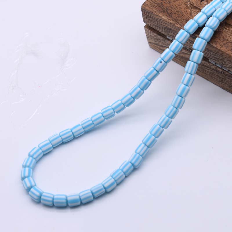 6mm Polymer Clay Tube Beads Loose Spacers Beads for Jewelry Making DIY Findings Bracelet Necklace Accessory