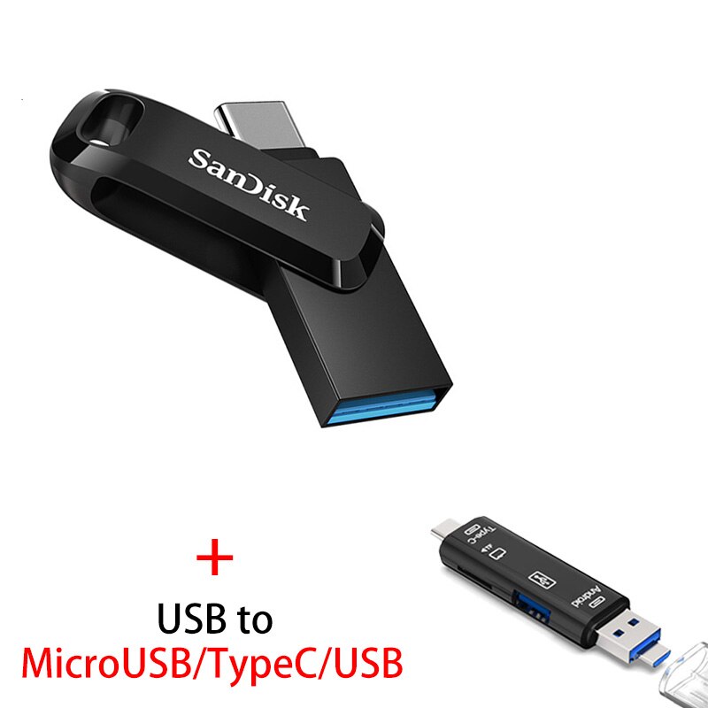 SanDisk USB Flash Drive OTG USB 3.1 Type-C 32GB 64GB up to 150MB/s Pendrive 128GB Pen Drive 256GB for cellphone tablet PC SDDDC3: 32GB / SDDDC3 Y211