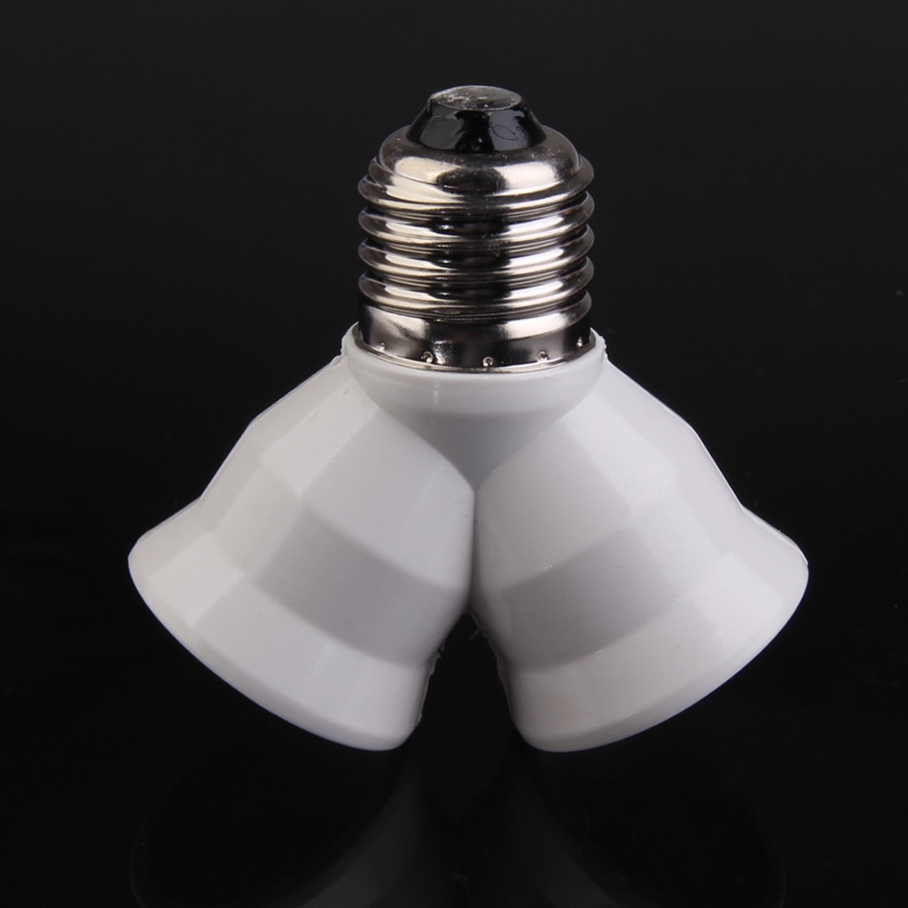 1Pcs Witte Kleur E27 Base Licht Lamp Socket E27 Om 2 E27 Splitter Adapter Converter Socket Conversie Licht lamp
