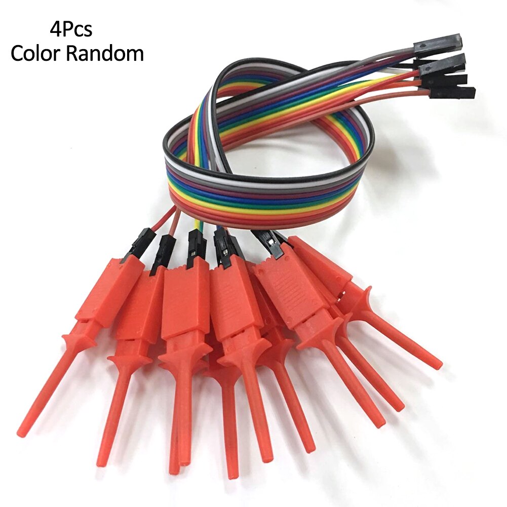 4 stk 28cm logik analysator kabel sonde test klemme wire krog test klip til elektroniske komponenter: Default Title