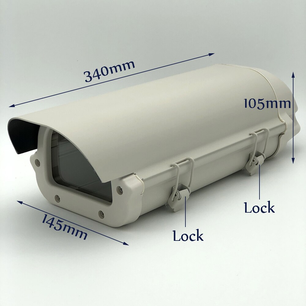 Beveiliging Cctv Camera Behuizing IP66 Waterdichte Outdoor Behuizing Bewakingscamera Shield Case Met Schone Voorruit &amp; Twee Sloten