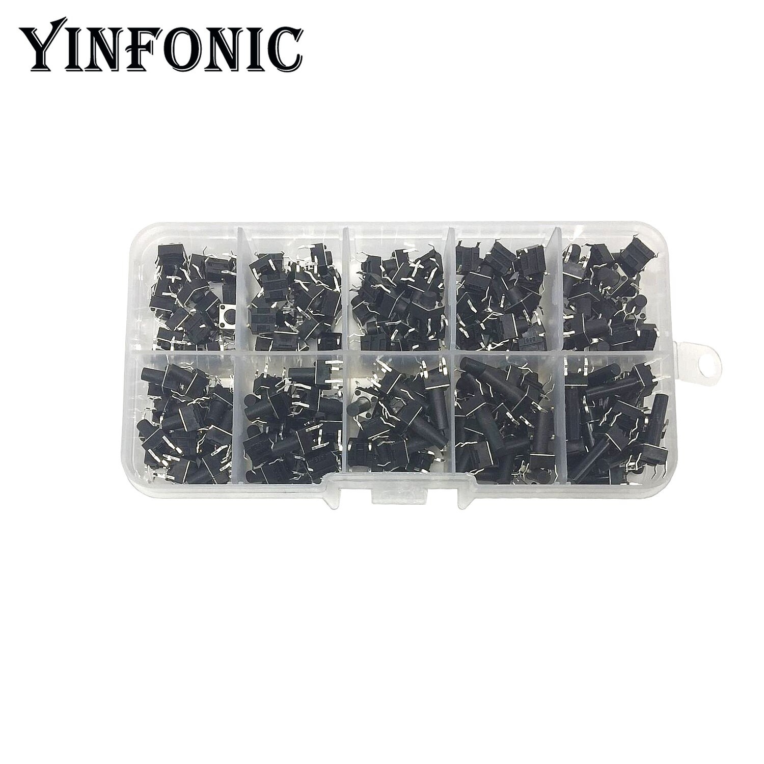 10 valores x20pcs 6x6x4.3-13hmm 4 pinos dip tact switch kit caixa de microswitch